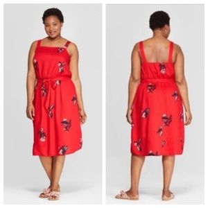 Combo AVA & VIV Red Print Sundress 3X/Hanes